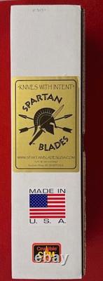 SPARTAN BLADES FDE LES GEORGE V-14 DAGGER, MINT NOS, BOXED, WithSHEATHS (725)