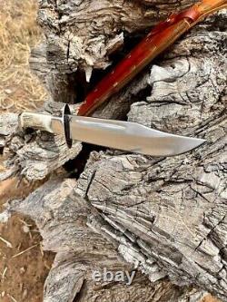 Sc 20 Custom Handmade D2-tool Steel Hunting Bowie Knife With Stag Horn Handle