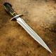 Sc Custom D2 Tool Steel Bowie Hunting Knife Dagger Stag Crown Handle