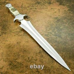 Sc Rare Custom Hand Made D2 Tool Steel Dagger Full Tang Hunting Knife