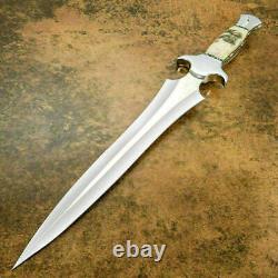 Sc Rare Custom Hand Made D2 Tool Steel Dagger Full Tang Hunting Knife