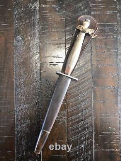 Scarce 2nd Pattern WW2 British Fairbairn Sykes FS Fighting Knife Dagger w Sheath