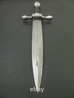 Sergey B Bubnievsky Custom Damasteel Stainless Damascus Fancy Dagger Fightr