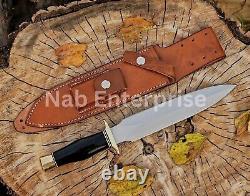 Set of 2 CUSTOM HANDMADE D2 STEEL HUNTING DAGGER & BOWIE KNIFE MICARTA HANDLE