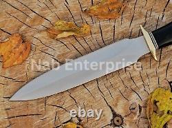 Set of 2 CUSTOM HANDMADE D2 STEEL HUNTING DAGGER & BOWIE KNIFE MICARTA HANDLE