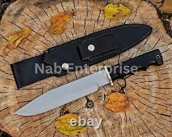 Set of 2 CUSTOM HANDMADE D2 STEEL HUNTING DAGGER & BOWIE KNIFE MICARTA HANDLE