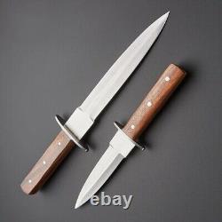 Set of 2 Toothpick Dagger Handmade D2 Dagger Hunting knife &Leather Sheath