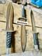Set Of 3-custom Handmade D2 Tool Steel Hunting Dagger Bowie Knife Micarta Handle
