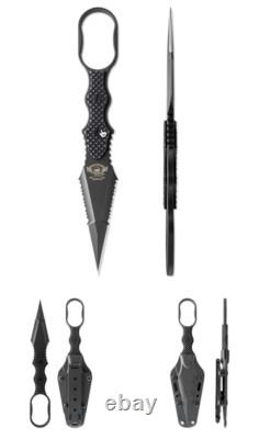 Skallywag Tactical Professional Guardian Serrated Dagger with accesories, NOS