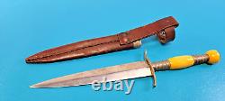 Solingen Cutlery B. Svoboda German Dagger + Scabbard Etched Design