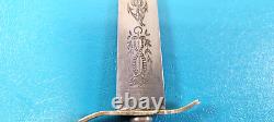 Solingen Cutlery B. Svoboda German Dagger + Scabbard Etched Design