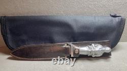 Solingen Germany Hirschkone Stainless Dagger Blade Knife With Sheath & Pouch