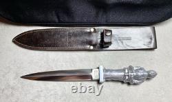 Solingen Germany Hirschkone Stainless Dagger Blade Knife With Sheath & Pouch