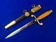 Soviet Russian Ussr Post Ww2 1947 Dated Navy Dagger Fighting Knife With Scabbard