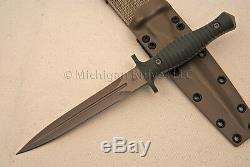 Spartan Blades V-14 Dagger Knife CPM S35-VN SS FDE / Green G10 with Tan Kydex