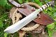 Stag Custom Handmade D2 Survival Hunting Dagger Bowie Knife Antler Grip