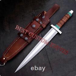 Stunning Battle Dagger, Custom Made Hand Forged D2 Tool Steel, Combat Knife