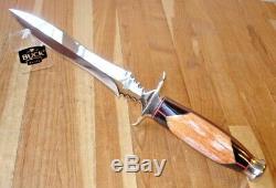 Superb Anvil Custom Buck 970 Dagger Knife Giraffe Bone Handle Nickel Silver 976