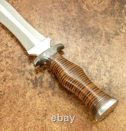 Superb Custom Handmade D2 Tool Steel Blade, Tactical Hunting Survival Dagger Knf