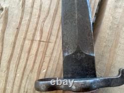 Swedish cut down bayonet modified into dagger fighting knife ww2 ww1