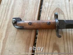 Swedish cut down bayonet modified into dagger fighting knife ww2 ww1