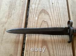Swedish cut down bayonet modified into dagger fighting knife ww2 ww1