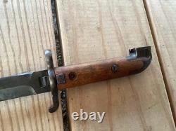 Swedish cut down bayonet modified into dagger fighting knife ww2 ww1