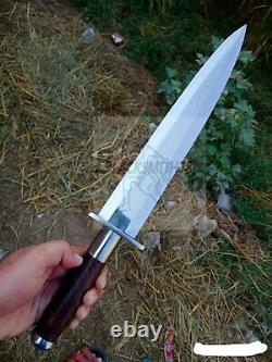 TOOTHPICK DAGGER KNIFE/HANDMADE KNIFE/D2 TOOL STEEL MIRROR POLISH BLADE 17.5 in