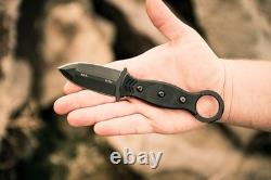 TOPS Knives I. C. E. Dagger ICED-02 1095 Steel USA Black G10 Kydex Beta Loops