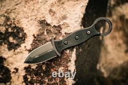 TOPS Knives I. C. E. Dagger ICED-02 1095 Steel USA Black G10 Kydex Beta Loops