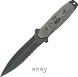 TOPS Rangers Edge 5 1/2 1095HC Serrated Black Micarta Fixed Knife 3010