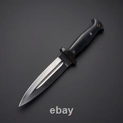 Tactical Boot Combat D2 Tool Steel Combat Survival Dagger Knife WithLeather Sheath