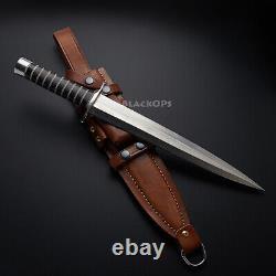 Tactical Combat Battle Ready Arkansas Toothpick D2 Steel Dagger Knife With Sheath