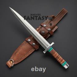 Tactical Custom Handmade D2 Steel Hunting Survival Medieval Combat Dagger Knife