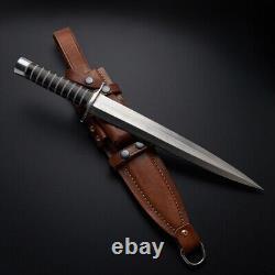 Tactical Custom Handmade D2 Tool Steel Survival Combat Dagger Knife With Sheath