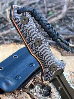 Tactical Fixed Blade Hunting Survival Boot Throwing Knife With Kydex Sheath