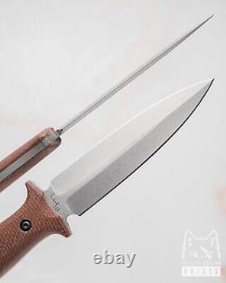 Tactical Knife Dagger Inquizitor N690 Micarta Lkw
