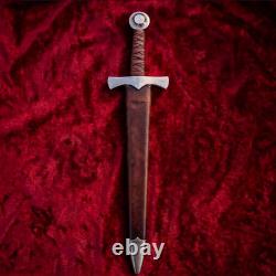 Titan Edge 24 Handmade 1095 Carbon Steel Short Sword Knightly Dagger Knife