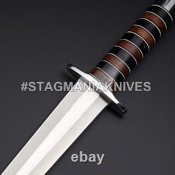 Top Crafted Handmade J2 Steel Hunting Battle Ready Outdoor Combat Dagger Knife