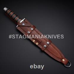 Top Crafted Handmade J2 Steel Hunting Battle Ready Outdoor Combat Dagger Knife