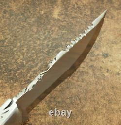 Tracker-Custom Handmade D2 Steel Tracker Knife & Sheath Ram Horn Handle