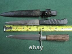 Two WWI Imperial GERMAN trench fighting knife dirk dagger
