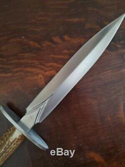 U. S. Civil War Dagger/Dirk Knife, replication, 2002 Fred Carter Blade. Stag
