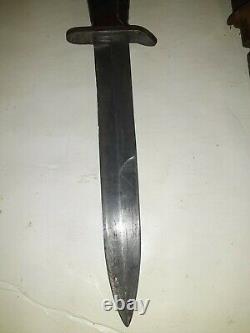 UNMARKED M3 Trench Fighting Knife Dagger With USM8 Scabbard LOOK HARD TO FIND