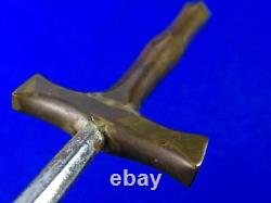 US Antique WW1 WW2 Custom Made Trench Art Fighting Knife Stiletto Dagger