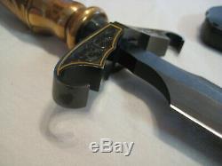 US Custom Made Handmade Doug CASTEEL Dagger / Fighting Knife & Scabbard Case