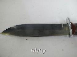 US IMPERIAL Fighting KNIFE Dagger with Tooled Leather Scabbard Sheath