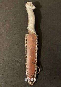 US Korean War Knife -Theater Figural Trench Art Dagger -Military Atkinson 1952