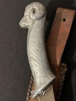 US Korean War Knife -Theater Figural Trench Art Dagger -Military Atkinson 1952