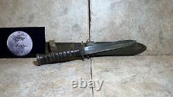 US M3 Trench Fighting Knife Dagger IMPERIAL Blade mrk withEarly USM8 Scbd